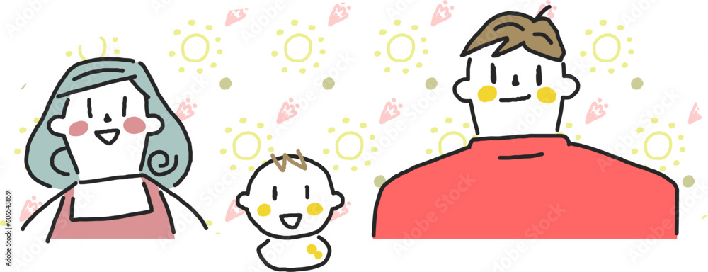 若い夫婦と小さな赤ちゃんのポートフォリオ イラスト素材
若い夫婦と小さな赤ちゃんのポートフォリオ イラスト素材