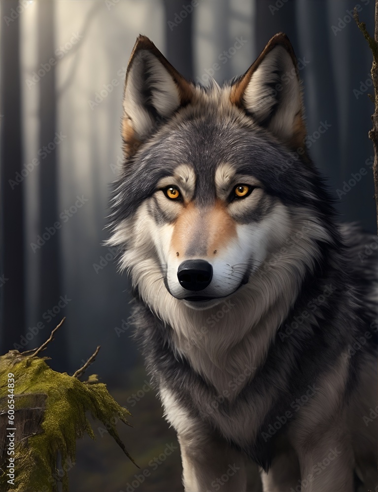 wolf in the woods wolf in the woods