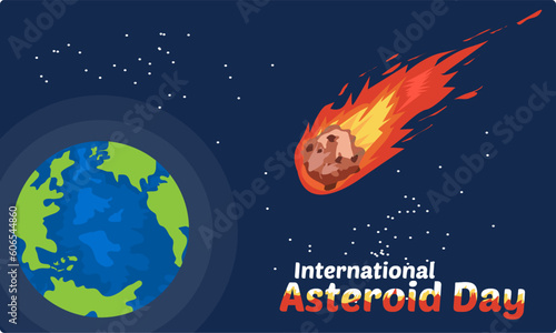 international asteroid days vector for poster, background, wallpaper photo