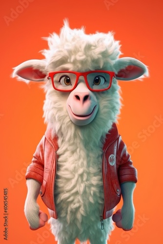 The sheep has cool style. (Generative AI)