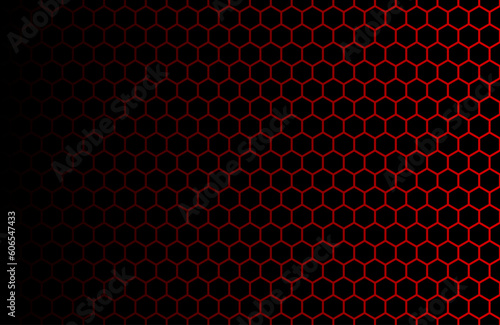 Red honeycomb seamless pattern