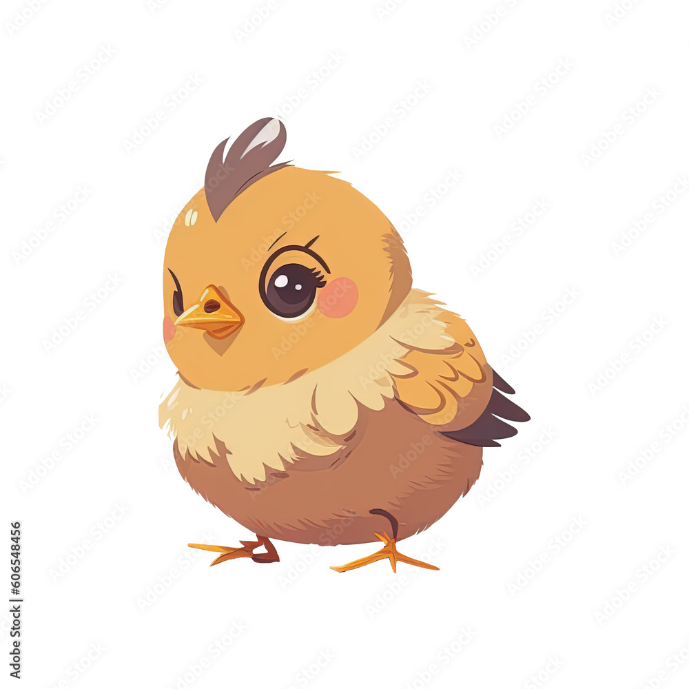 Litle Chicken Sticker Design Generative ai