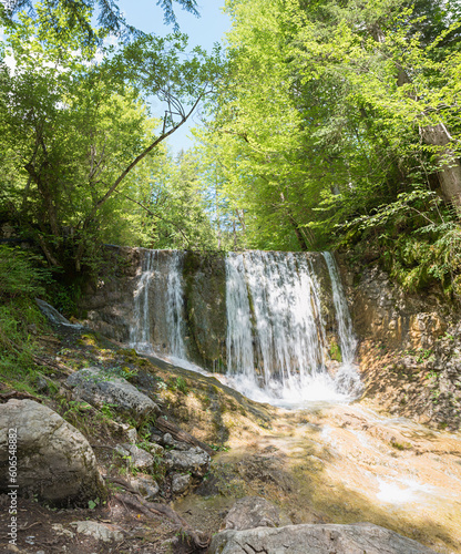 waterfall near Bayrischzell  upper bavaria  hiking destination in summer