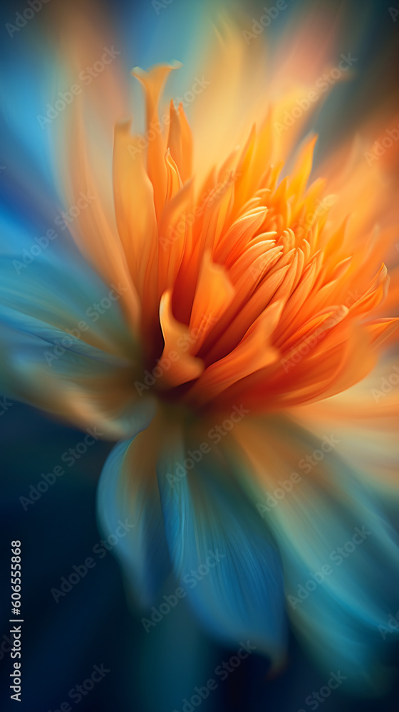 Beautiful close-up of a yellow flower, made with generative AI