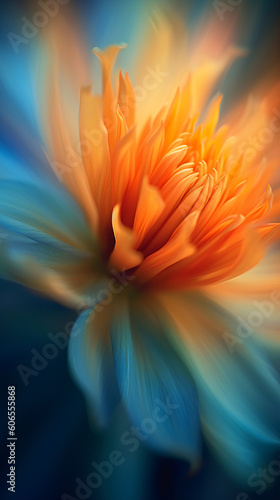 Beautiful close-up of a yellow flower, made with generative AI