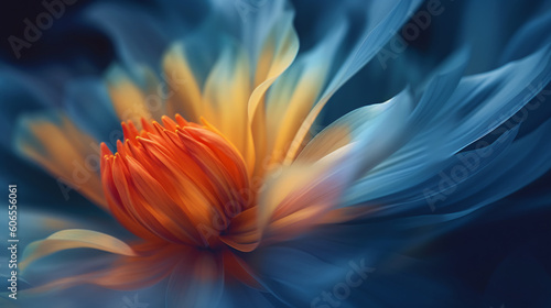 Beautiful close-up of a vibrant flower, made with generative AI