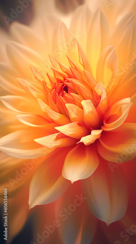 Beautiful close-up of a red and yellow flower, made with generative AI