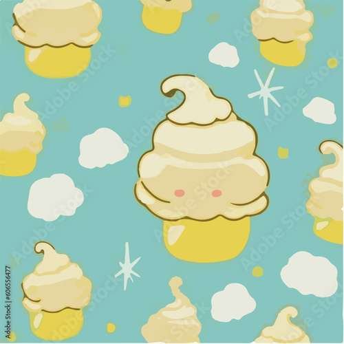 cute simple meringue pattern, cartoon, minimal, decorate blankets, carpets, for kids, theme print design
