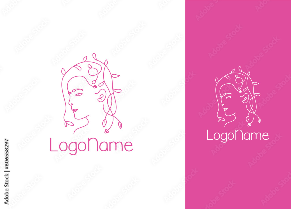 Beautiful Woman Logo Design - Logo Design Template