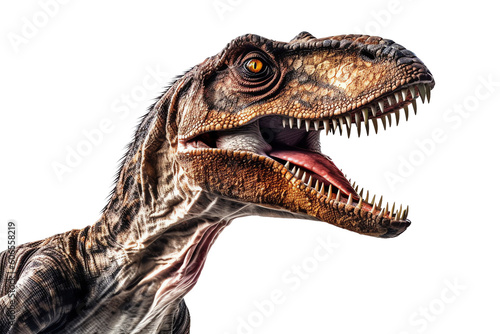 Velociraptor  head isolated - Generative AI © mr_marcom