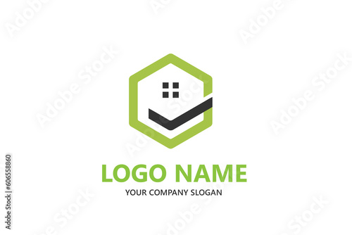 Minimalist house insurance Property Finance prospect logo design template.