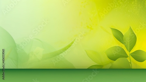 Web Banner Vibrant Horizons: Exploring the Green and Yellow Spectrum Web, Background, Wave Pattern 