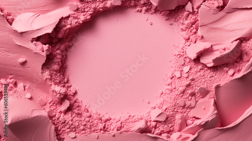 Canvas Print Beauty pink make-up powder product texture as abstract makeup cosmetic backgroun