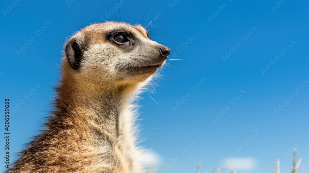 meerkat on the lookout closeup portrait meerkat on the lookout closeup portrait