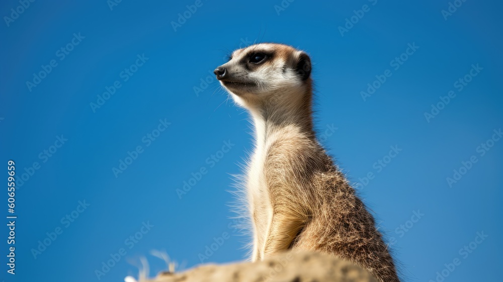 meerkat on the lookout closeup meerkat on the lookout closeup