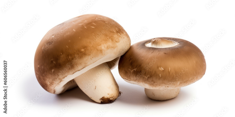 Mushrooms isolated on white background. AI Mushrooms isolated on white background. AI