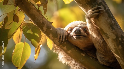 A sloth's languid movements epitomize tranquility in motion