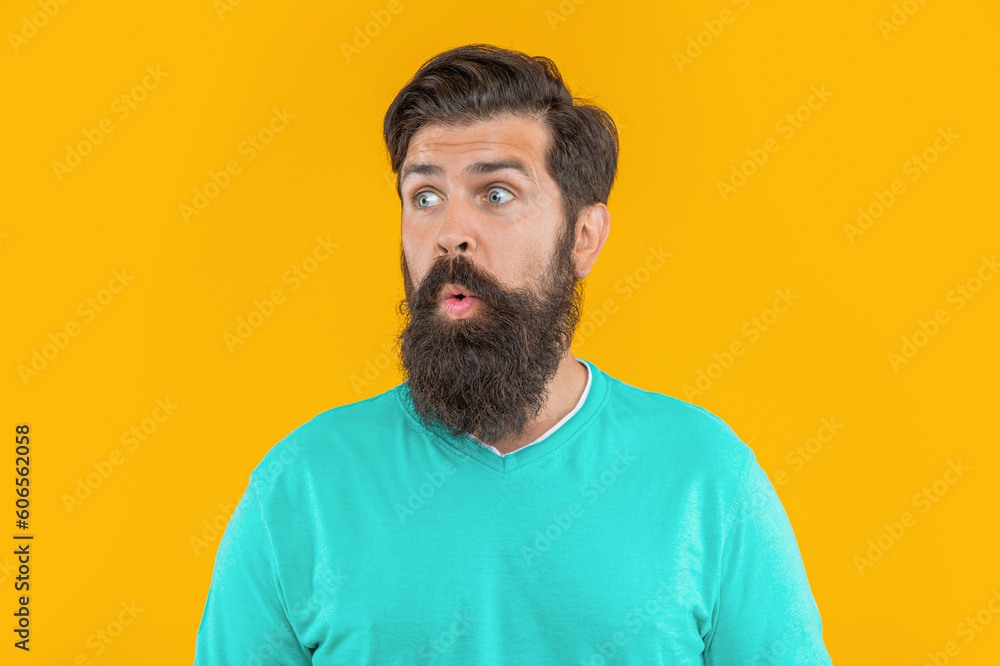 portrait of amazed bearded man in studio. portrait of bearded man on background. portrait of amazed bearded man in studio. portrait of bearded man on background.