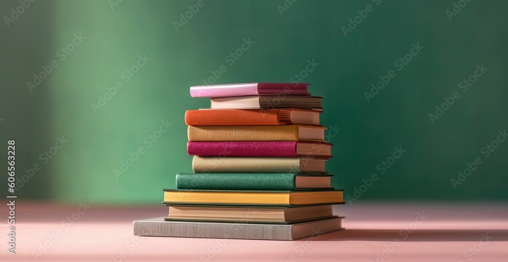The Beauty of Knowledge: A Stack of Books Waiting to be Explored, generative ai The Beauty of Knowledge: A Stack of Books Waiting to be Explored, generative ai