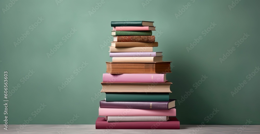 The Beauty of Knowledge: A Stack of Books Waiting to be Explored, generative ai The Beauty of Knowledge: A Stack of Books Waiting to be Explored, generative ai