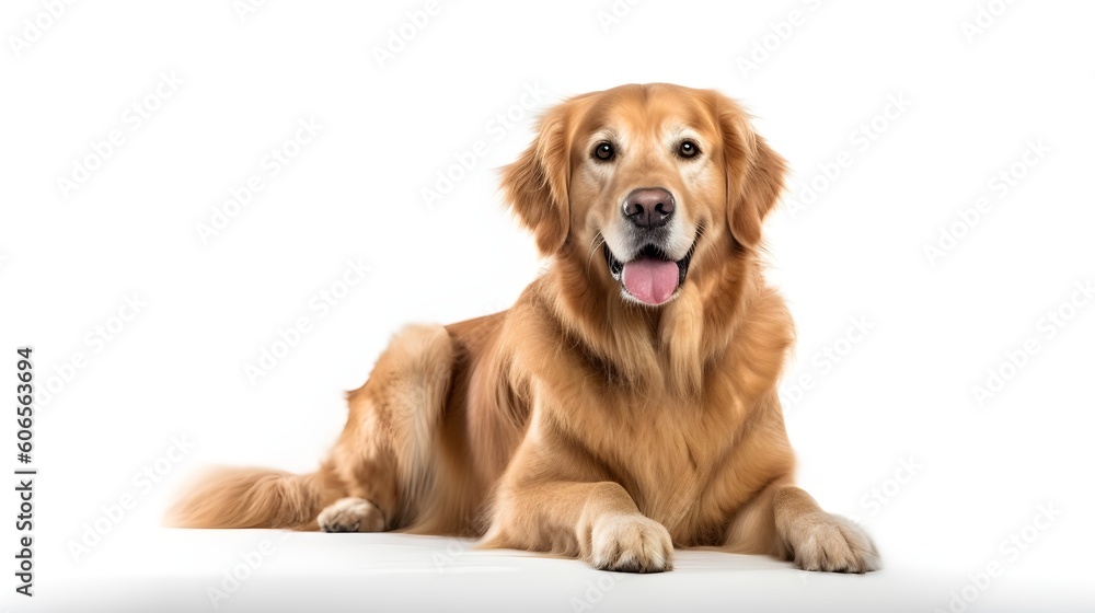 golden retriever isolated on white background create with ia golden retriever isolated on white background create with ia