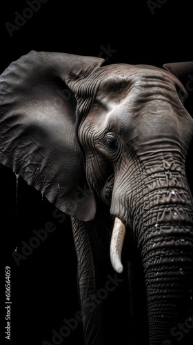 Up close  the elephant s wise eyes reveal the depth of its soul
