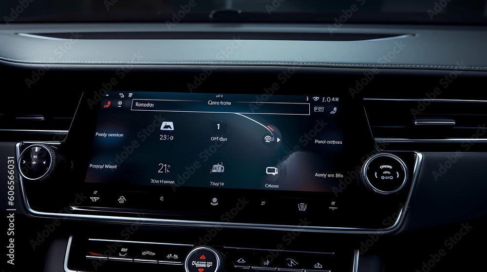 Modern Car Navigation, Touchpad, InfotaimentSystem Modern Car Navigation, Touchpad, InfotaimentSystem