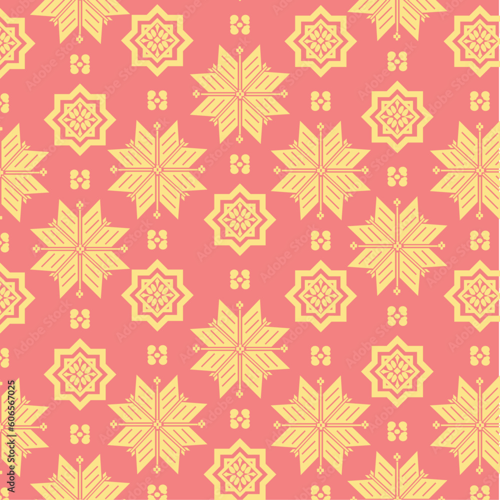 Songket flower pattern background vector