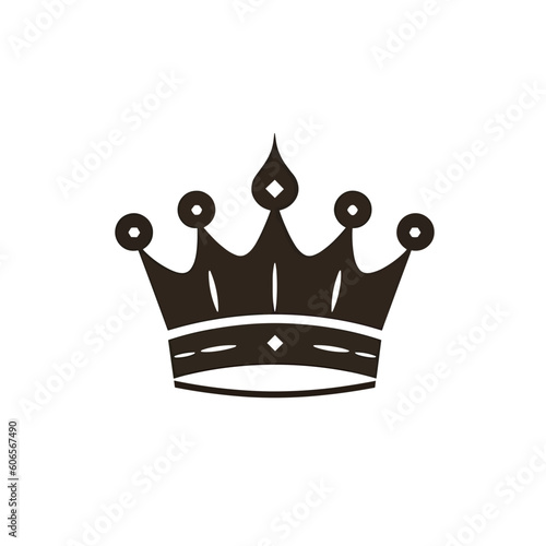 Crown logo vector illustration isolated on white © W&S Stock