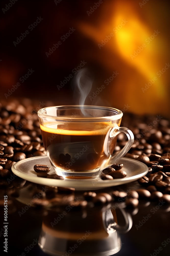 a cup of aroma black coffee generate AI a cup of aroma black coffee generate AI