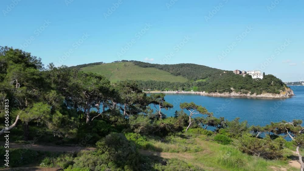 blue lagoon princes islands Türkiye - drone video blue lagoon princes islands Türkiye - drone video