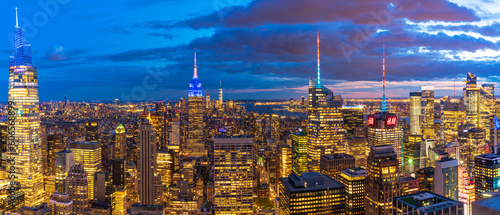 Skyline of Manhatten, Panoramic View, ..New York City, NY, United States of America