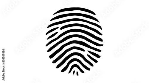 Finger print, fingerprint lock, ecure security logo vector icon, illustration isolated on white background