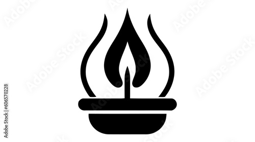 Candle icon, vector logo isolated on white background.