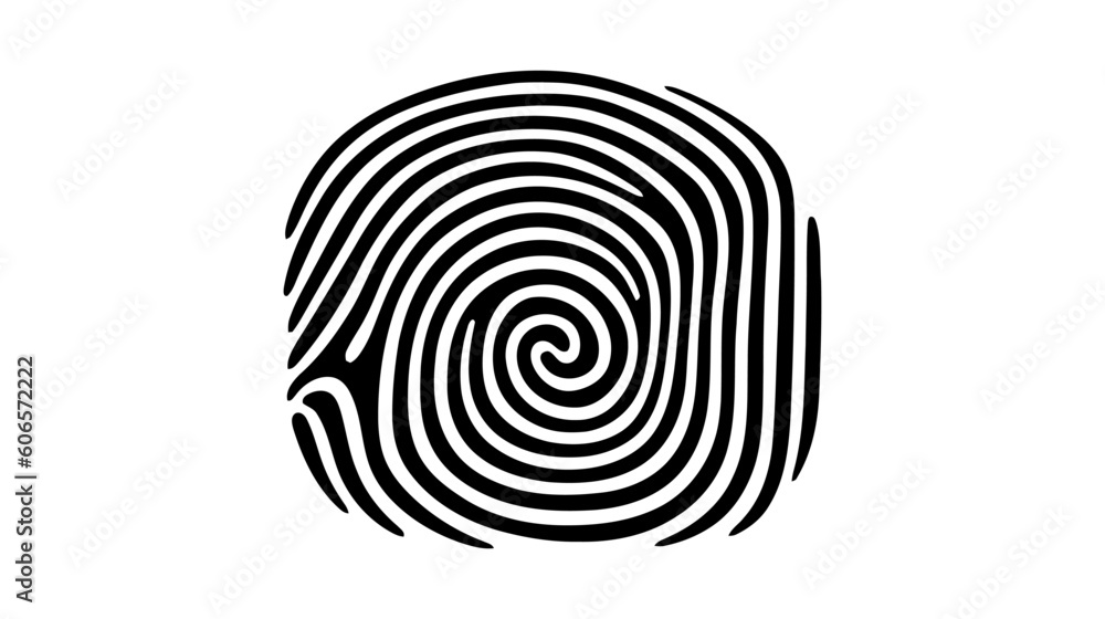 Fototapeta premium Finger print, fingerprint lock, ecure security logo vector icon, illustration isolated on white background