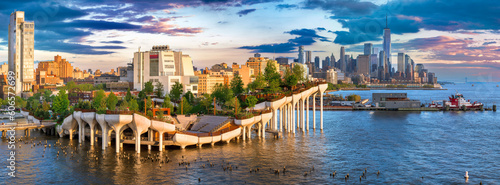 Little Island  is an artificial island park in the Hudson River west of Manhattan in New York City, adjoining Hudson River Park..Manhatten,New York City, NY, United States of America photo