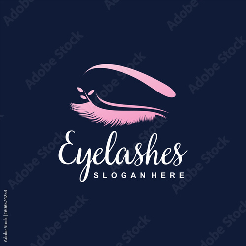 Eyelashes logo idea for beauty with modern style