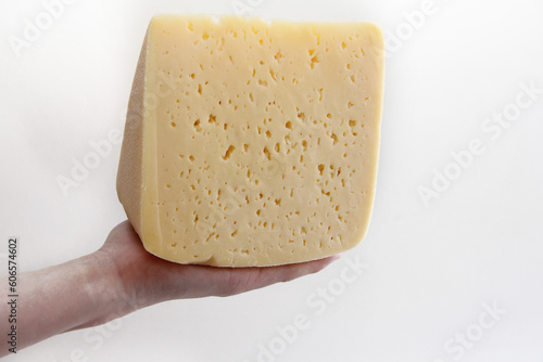 hand with cheese