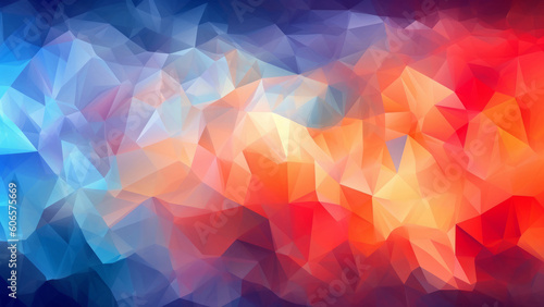 Triangular Geometric Pattern Wallpaper  Colorful Mosaic Background  Polygon Low Poly Texture