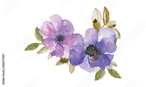 watercolor floral vector illustration  watercolor floral art  vector watercolor flower