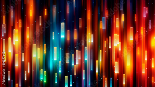 abstract background with vertical lights. Generative AI © Aram
