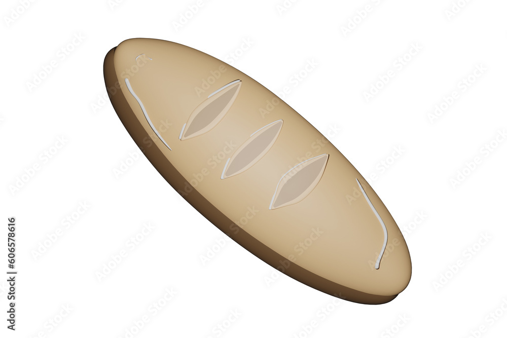 illustration of a bread, bread roll, sweet, bun, cartoon, 3D, illustration illustration of a bread, bread roll, sweet, bun, cartoon, 3D, illustration