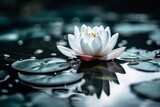 Lotus flower in water, Generative ai