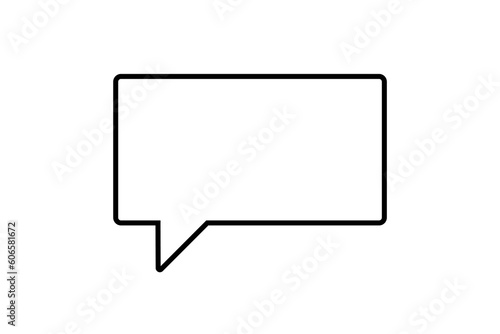 Vector speech bubble. Empty space for text. Stroke rectangle speech, dialog bubble for comic, book, poster, illustration, etc.