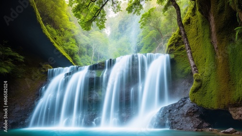 An Image Of A Wonderfully Enchanting And Colorful Waterfall