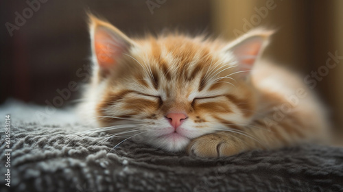 Sleeping Ginger Cat