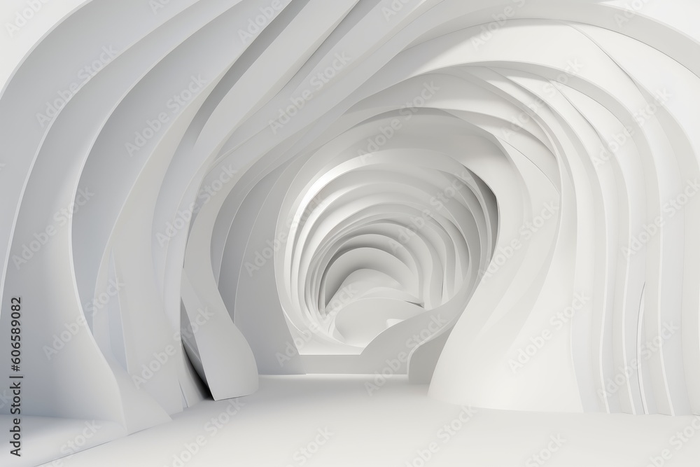 White wave abstract background, Generative ai White wave abstract background, Generative ai