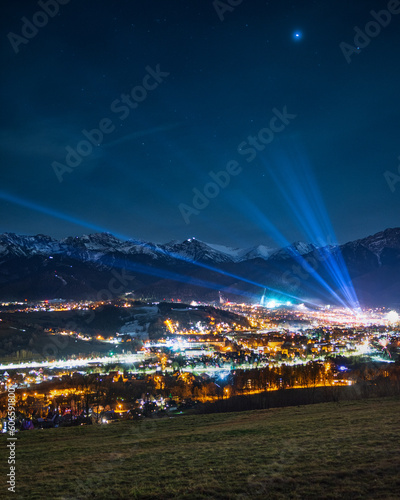 Miasto Zakopane nocą, © Mikolaj