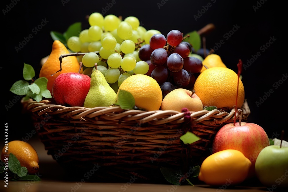 mix fruit on the basket Cinematic Editorial Food Photography mix fruit on the basket Cinematic Editorial Food Photography