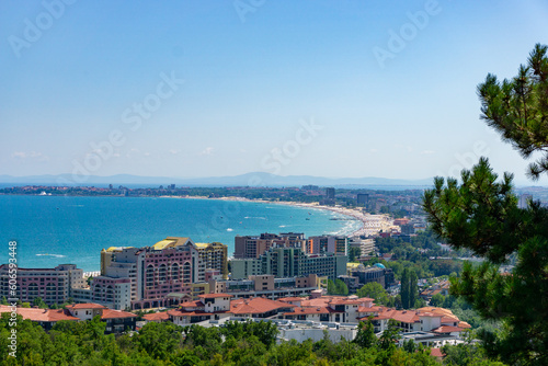 View of the city of Burgas, Bulgaria in the summer.